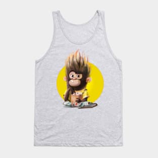 Monkey with Cocoa Tank Top